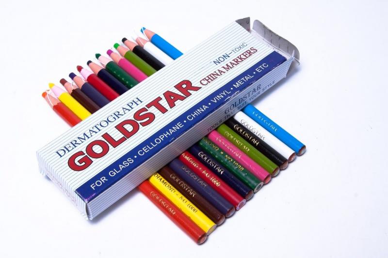GoldStar China Markers Peel Off Grease Wax Pencil (12 Count) 99 Cent