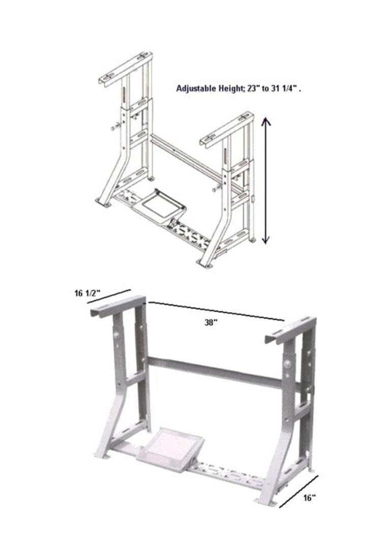 metal leg frame,Foot Pedal,Treadle & Rubber Leg Cushion K Leg Table Assembly 
