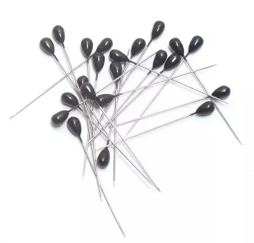 Pearl Head Pins, Natural or Black (pack of 144)