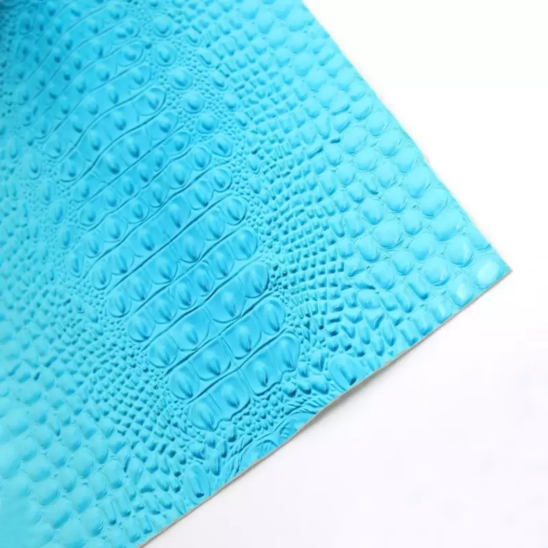 Vinyl Crocodile TURQUOISE Fake Leather Upholstery Fabric by -  Israel