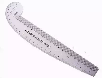 FRENCH CURVE RULER (w/ measurements) 9