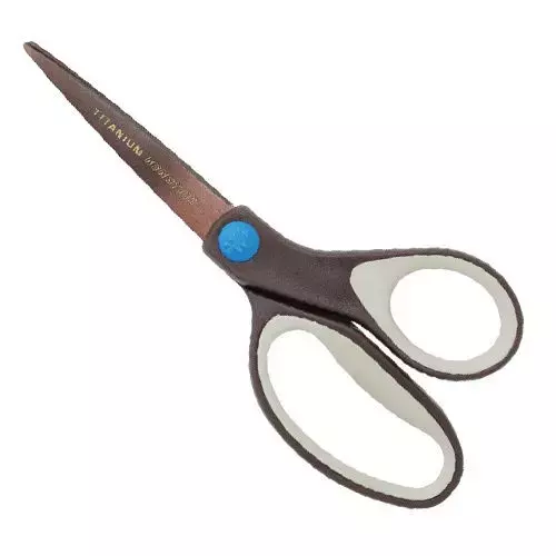 7 Straight Titanium Bonded Scissors With Soft Grip Handles