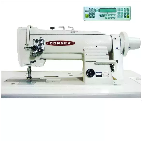 Double Needle Post Bed Walking Foot Sewing Machine