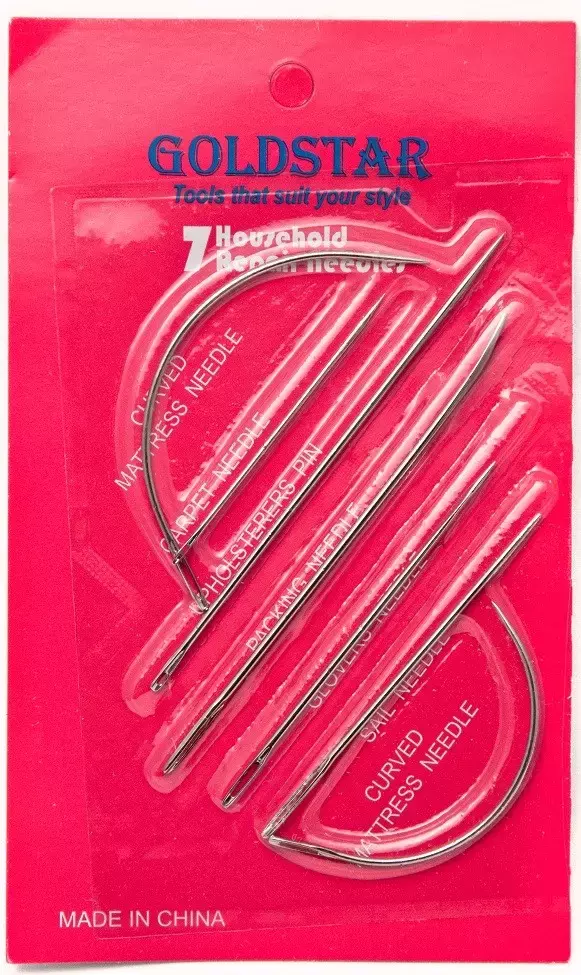 7 Piece Set Repair Hand Sewing Needles Sail Curved Upholstery
