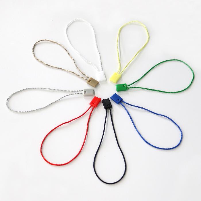 7" Hang Tag Tags Nylon String Snap Lock Pin Loop Fastener Hook Tie Clothing Tag