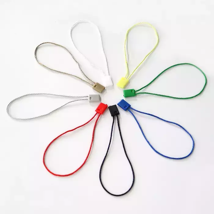 7 Hang Tag Nylon String Snap Lock Hook Ties