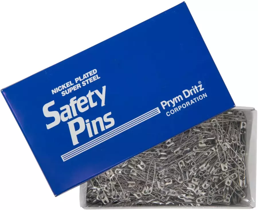 School Smart Nickel Plated Steel Safety Pin, Assorted Size (Pack of 50)