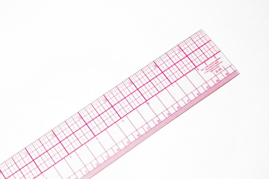 CThruÂ® Inch + Metric Grid Ruler (2" x 18") B95 Rulers GoldStar Tool
