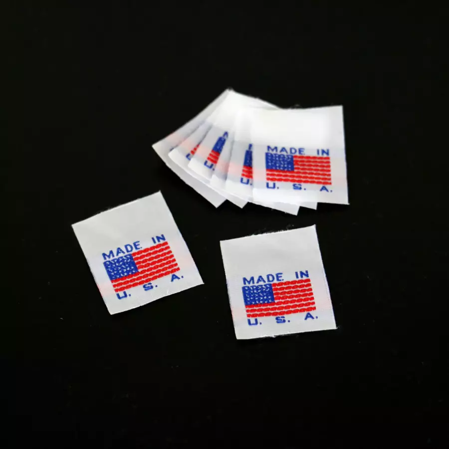 Woven Sew-In MADE IN THE USA Flag Clothing Labels