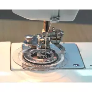 Universal Decorative Round Multi-Function Daisy Flower Stitch Embroidery Sewing Machine Silver Presser Foot Accessories for All Low Shank Snap-On Sewing Machines Brother Singer Babylock Janome 