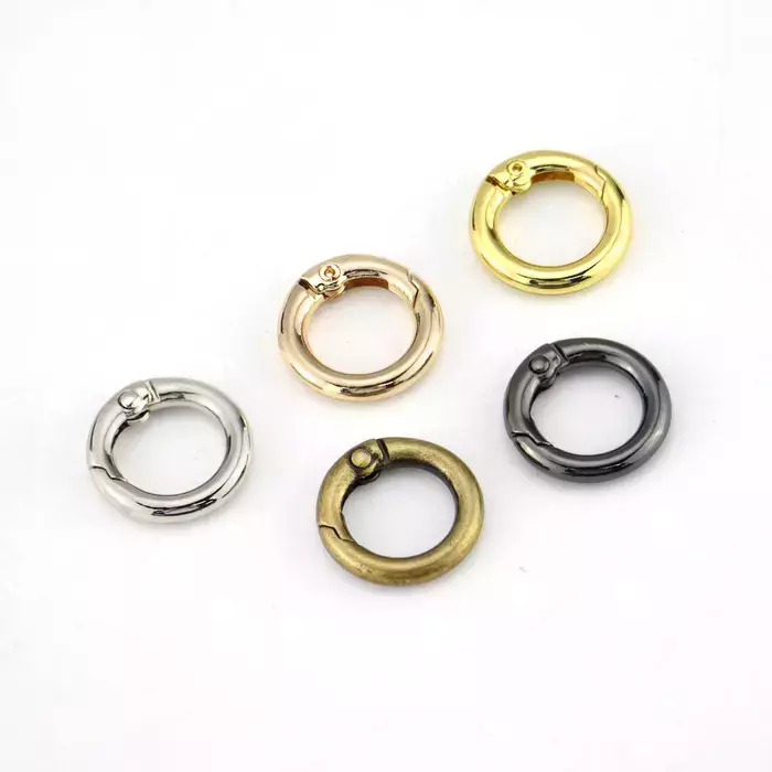 UNICRAFTABLE 10pcs Stainless Steel Spring Gate Rings O Rings Round Snap Clasps for Jewelry Making 20x3.5mm
