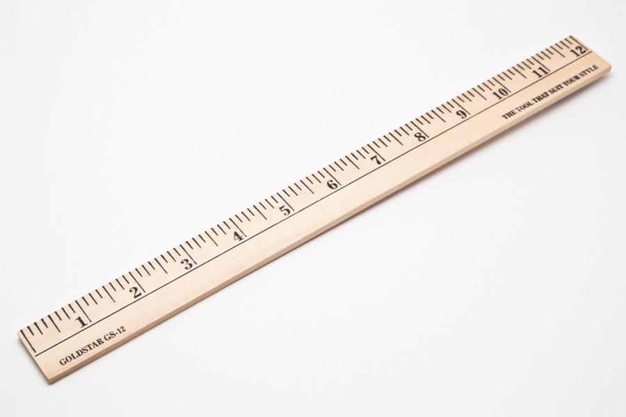 Custom 12 Inch Wooden Ruler Visual Arts Calligraphy