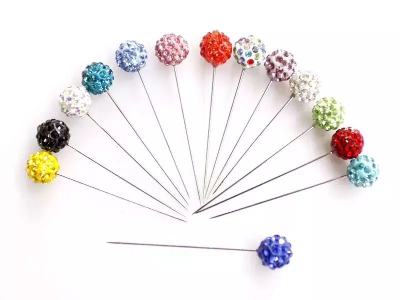 30Pcs Fashion Crystal Ball Brooch Pin Hijab Scarf Pins Scarf Clip Wedding  Pin for Women Hijab Pins with Hat