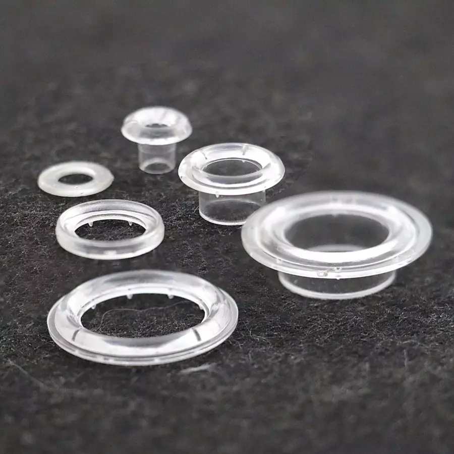 4mm Plastic Grommets and Washers  Transparent Clear Eyelets for