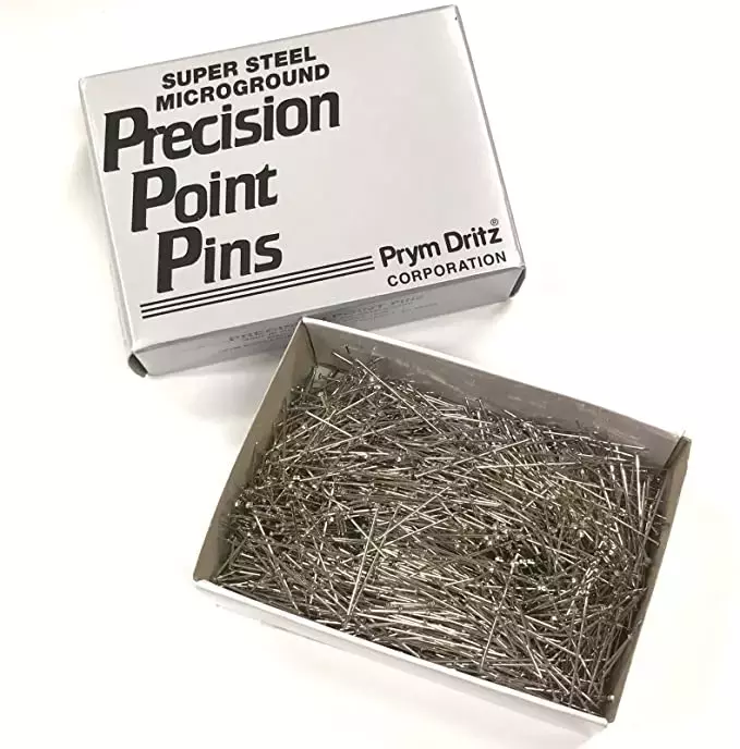 Box of 5,000 Prym Dritz #17 1 long WHITE Ball Head Pins 