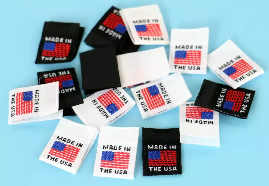 Woven Sew-In MADE IN THE USA Flag Clothing Labels