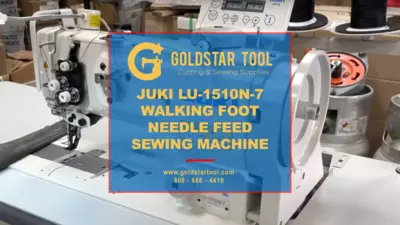 Juki LU-1510N-7 Walking Foot Needle Feed Industrial Sewing Machine with  Table and Servo Motor