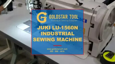 JUKI LU-1560N 2 Needle Unison Feed Lockstitch Industrial Sewing Machine ...