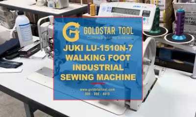 Juki LU-1510N-7 Walking Foot Needle Feed Industrial Sewing Machine with  Table and Servo Motor