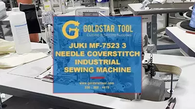 JUKI MF-7523 Coverstitch Sewing Machine 3 Needle Top and Bottom Cover -  Sunny Sewing Center