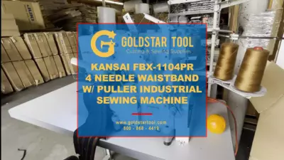 Product Showcase - Kansai FBX-1104PR 4-Needle Waistband Sewing Machine-Goldstartool.com-800-868-4419